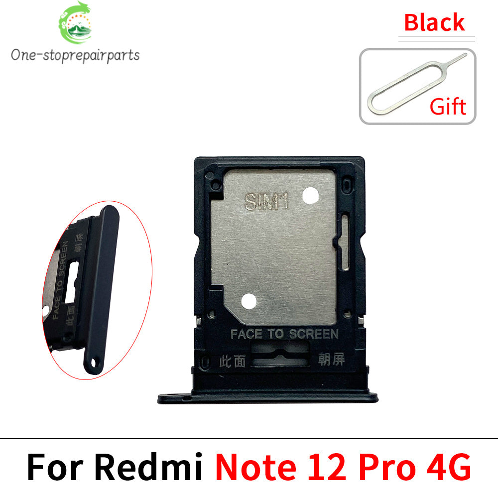 10Pcs, Micro Nano SIM Card Holder Tray Slot Holder Adapter Socket For Xiaomi Redmi Note 12 12s Pro Plus 4G 5G  Xiaomi  Xiao mi phone repair parts