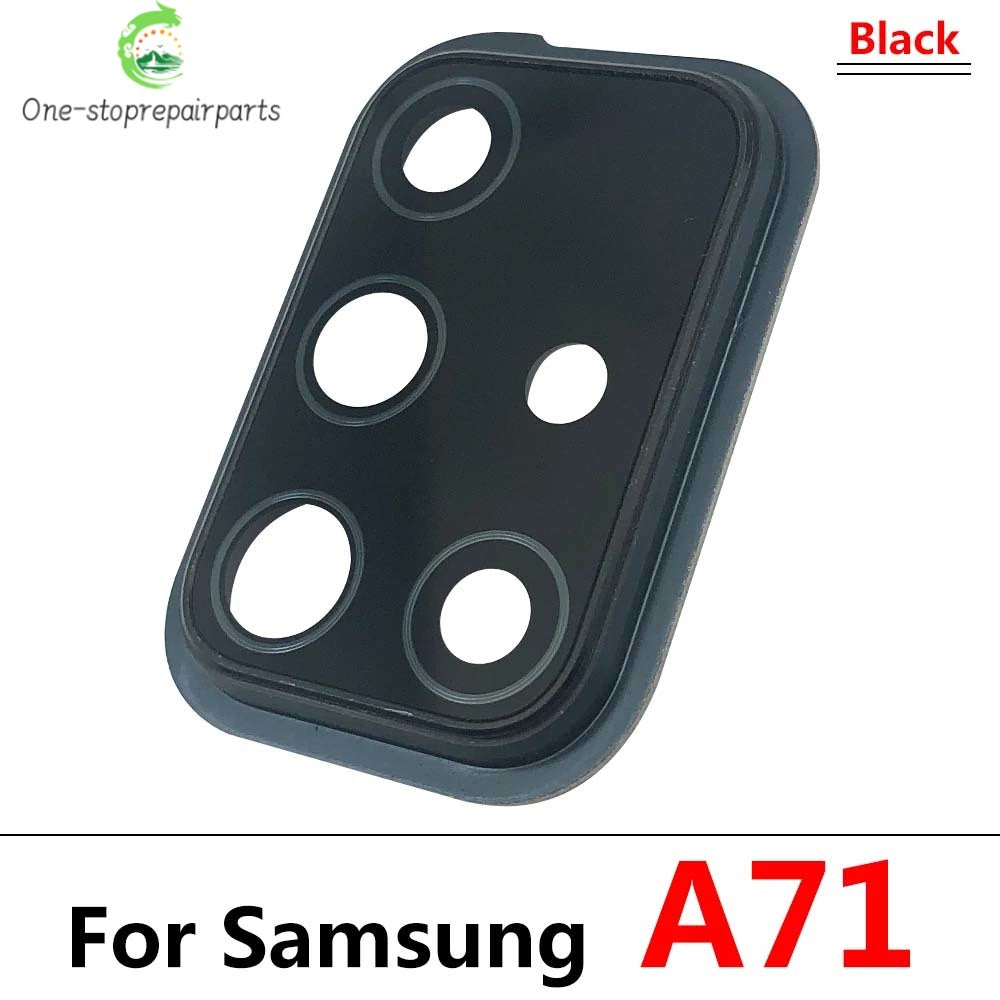 New For Samsung A71 A715 A715F Housing Back Rear Camera Glass Lens With Cover Frame Holder Samsung phone repair parts