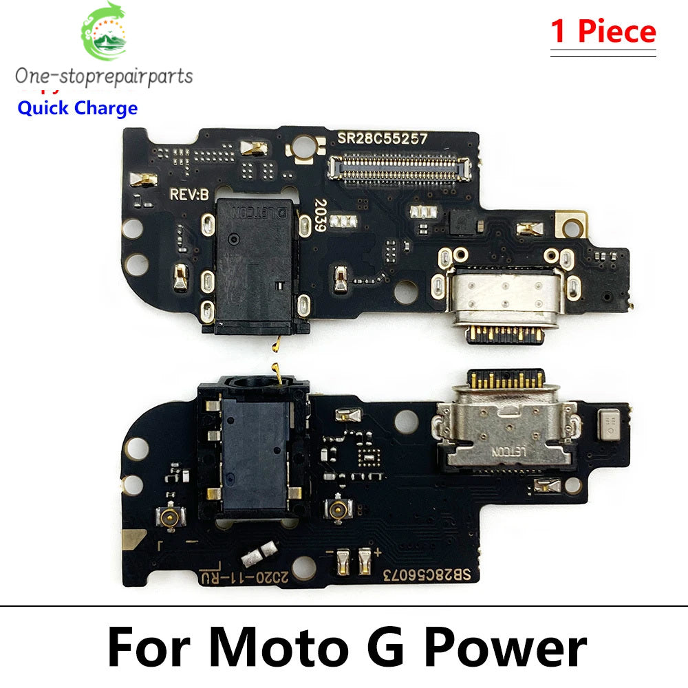 10Pcs, USB Charging Connector Board Port Dock Flex Cable For Moto G Stylus Power Play Pure G 5G Plus 2020 2021 2022 2023 2024 Motorola phone repair parts