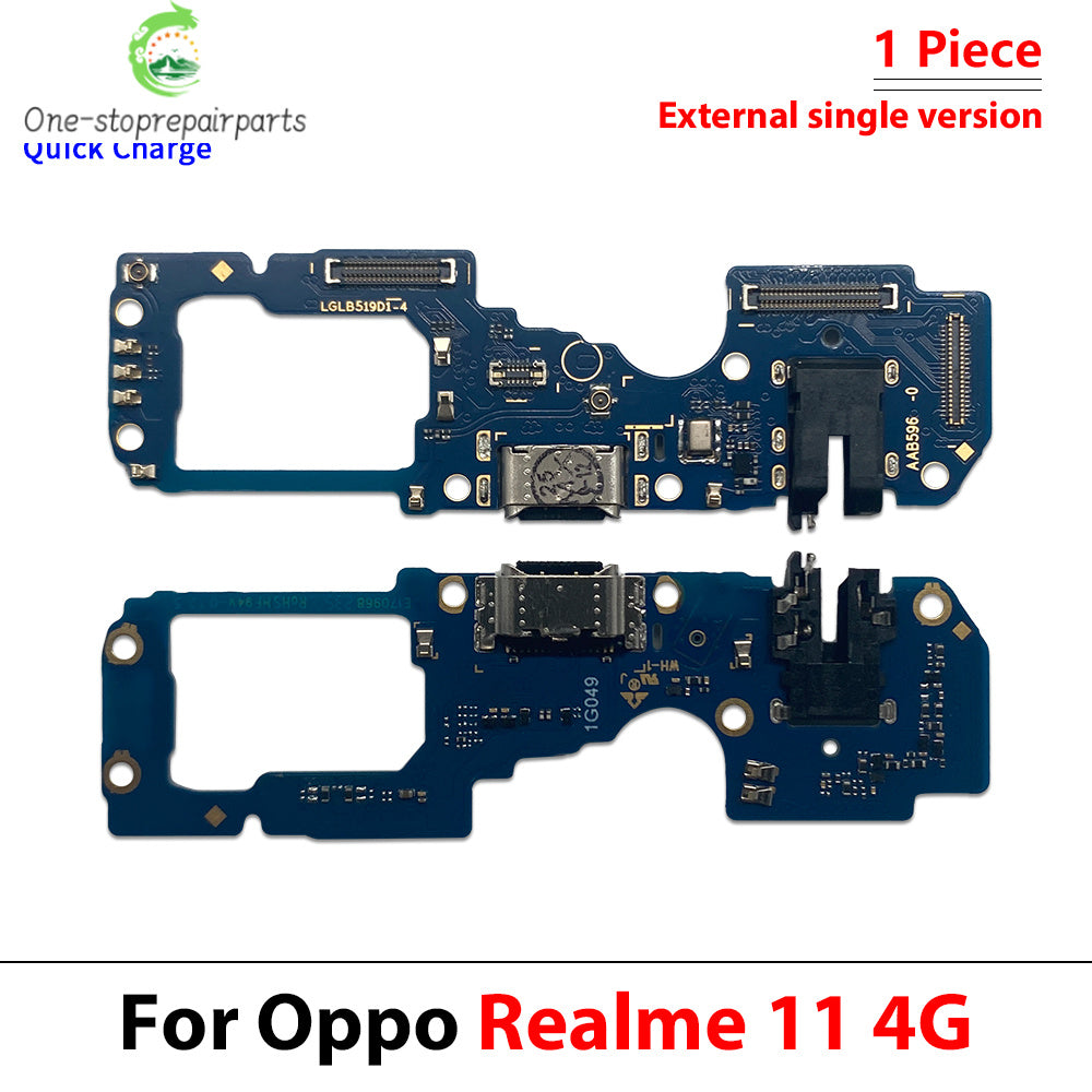 New For OPPO Realme 8 8i 10 11 12 14 Pro Plus Note 50 60 4G 5G USB Charge Port Jack Dock Connector Charging Board Flex Cable Realme phone repair parts