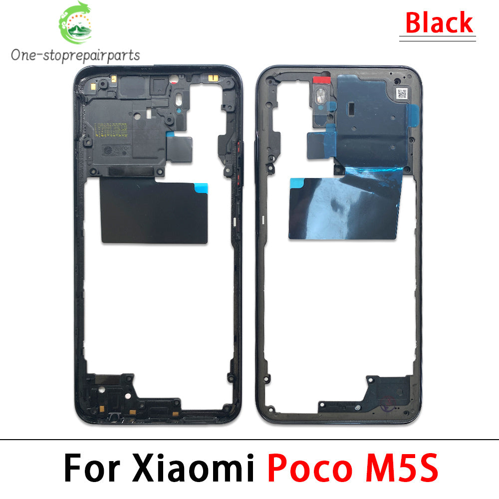10Pcs, Middle Frame Housing For Xiaomi Poco X3 X4 GT X4 X5 M5s M4 Pro 4G 5G Middle Frame Holder Cover Frame Volume Key Parts  Xiaomi  Xiao mi phone repair parts