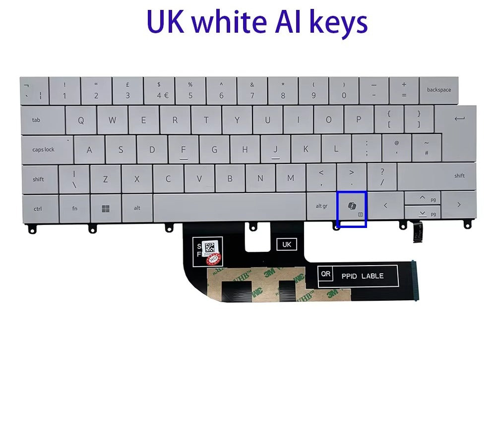 UK GB US English Keyboard Backlight For Dell XPS 14 9440 P184G 0P66PH P66PH 0DFRF5 Laptop Backlit Light Replacement Keyboards Dell laptop repair parts