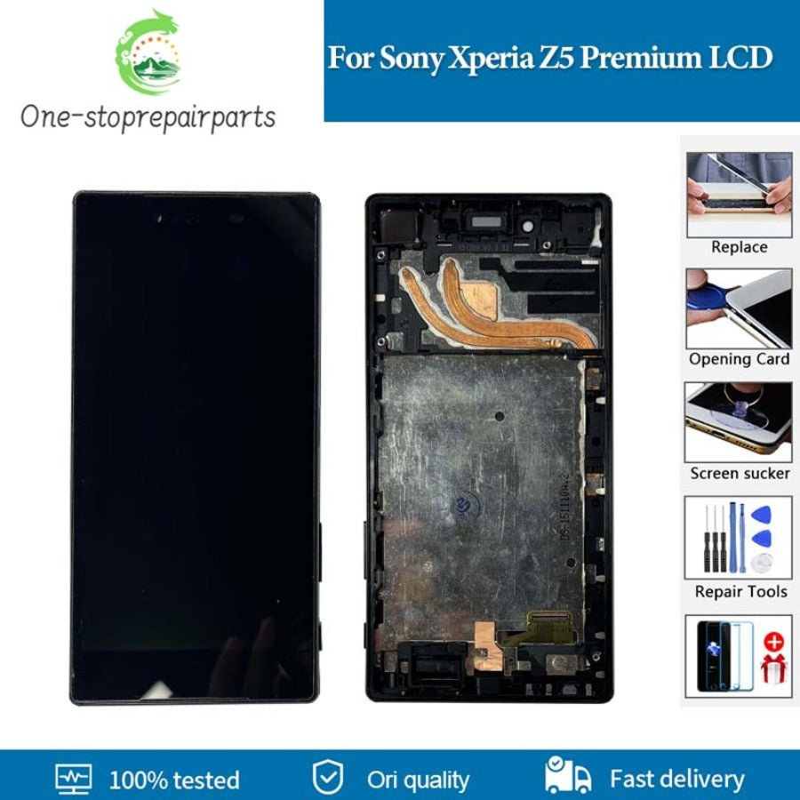 5.5" Original lcd For Sony Xperia Z5 Premium LCD Display Z5 Plus E6853 E6883 Touch Screen Z5P lcd With Frame Digitizer Assembly Sony phone repair parts