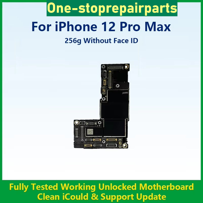 Fully Tested Authentic Motherboard For iPhone 12 64g/128g/256g Unlocked Mainboard With Face ID Cleaned iCloud Support Update iPhone phone repair parts