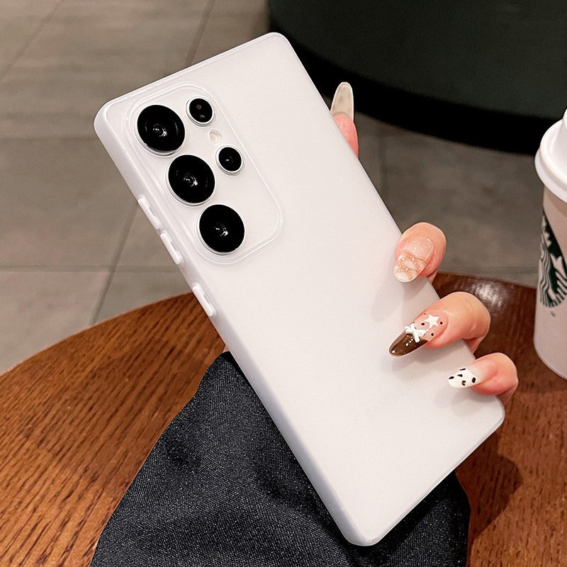 Soft yarn ice feeling for samsung s25ultra mobile phone case s24 + new matte s23 ultra-thin s22 protective case galaxy anti-drop plus lens all-inclusive edge women's soft case Phone accessories