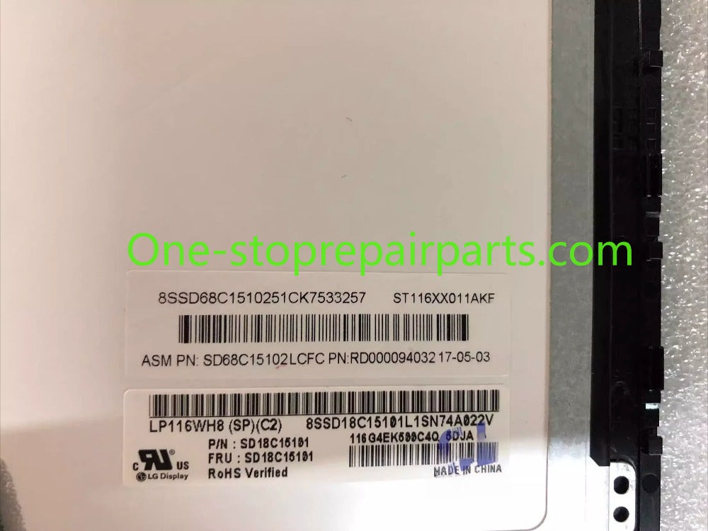 5D68C09575 11.6" HD 30 Pin IPS 1366X768  Touch LED LCD Screen Assembly with bezel For Lenovo N23 Yoga Chromebook Type ZA26 LED LCD Screen 5D68C07628 LP119WH6 SP C2 Lcd Touch Screen Digitizer Module with frame Lenovo laptop repair parts