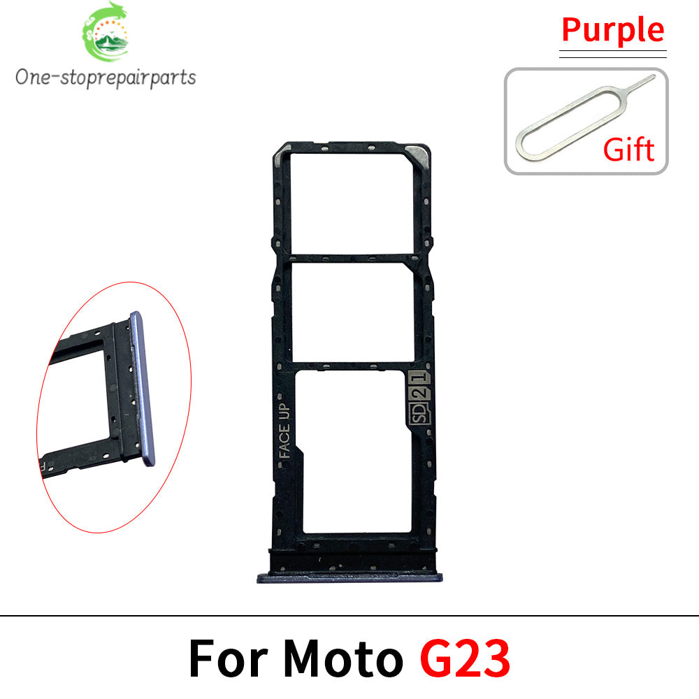 Micro Nano SIM Card Holder Tray Slot Holder Adapter Socket For Motorola Moto G13 G23 G53 G73 G84 Motorola phone repair parts