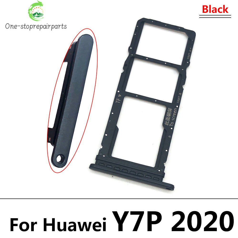 10Pcs/Lot, New For Huawei Y6 Y7P Y8P 2020 Y9 Prime 2019 SIM Card Tray Slot Holder Repairing Parts Huawei phone repair parts