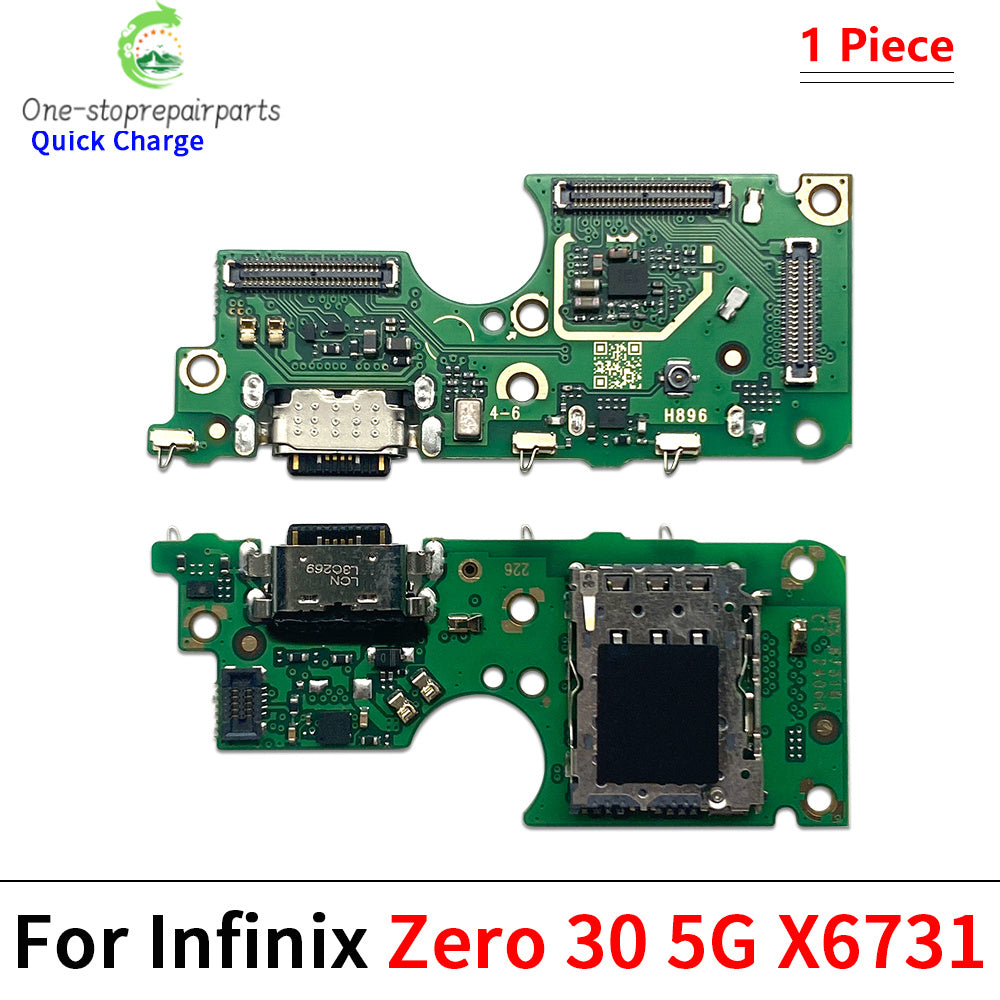 USB Charger Charging Dock Port Connector Flex Cable For infinix Zero 20 30 8 8i X Pro Neo 5G 2023 X6821 X6731 X6810  X6811  infinix phone repair parts