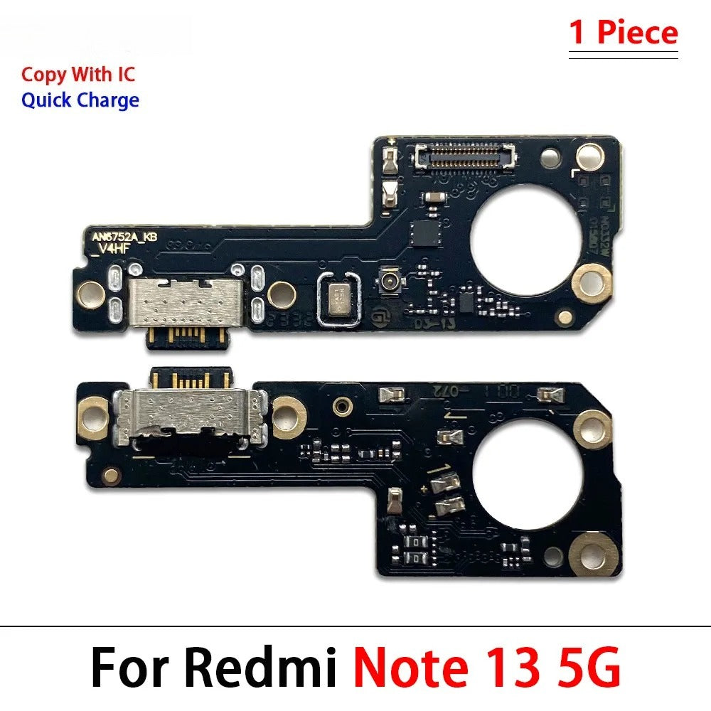 30Pcs, USB Charging Board Port Dock Charger Connector Board Flex Cable For Xiaomi Redmi Note 9 9s 10 10s 11 12 13 Pro 4G 5G  Xiaomi  Xiao mi phone repair parts