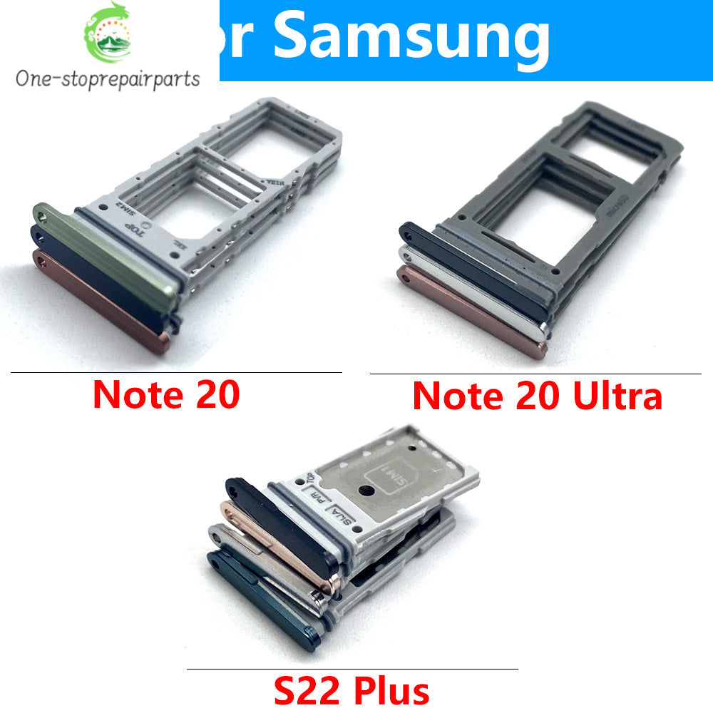 New Sim Card Tray Reader Socket Slot Holder For Samsung Note 10 Plus Lite / Note 20 Ultra Dual SIM Replacement Part Samsung phone repair parts