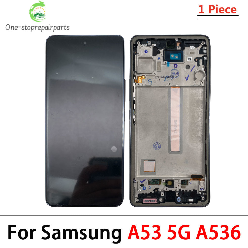 5Pcs, New Display Screen for Samsung A22 A32 A33 A53 4G 5G LCD Touch Screen Digitizer Assembly With Front Housing A Frame Samsung phone repair parts