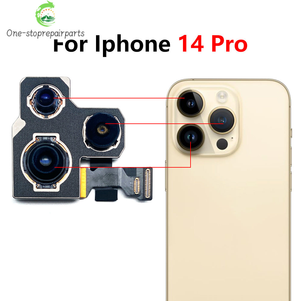 New For iPhone 11 12 13 14 15 Pro 11Pro 12Pro 13Pro 14Pro 15Pro Max Mini Plus Rear Big Back Camera Flex Cable Main Camera Module iPhone phone repair parts