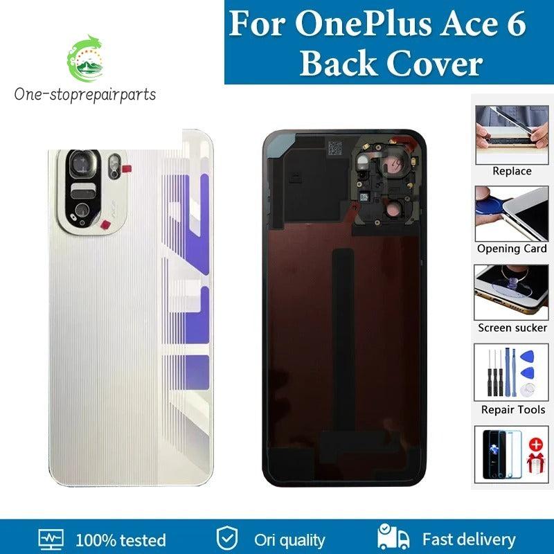 Best quality For OnePlus Ace 6 Back Cover Housing Door Rear Case For OnePlus Ace 6 Back Cover PLQ110 Phone Lid Replacement OnePlus phone repair parts