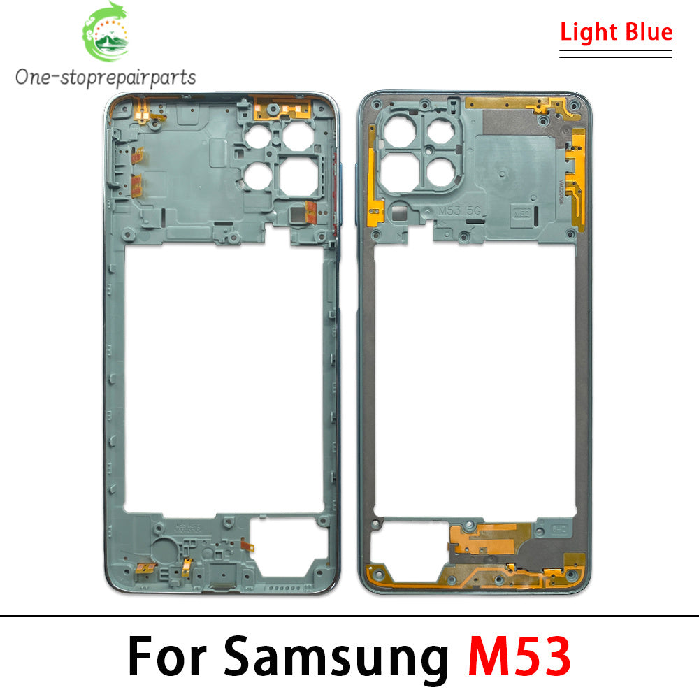 New Middle Frame For Samsung M23 M52 M53 M51 M54 M62 M35 5G M526B M536B M625F Door Housing Bezel Repair Parts Samsung phone repair parts