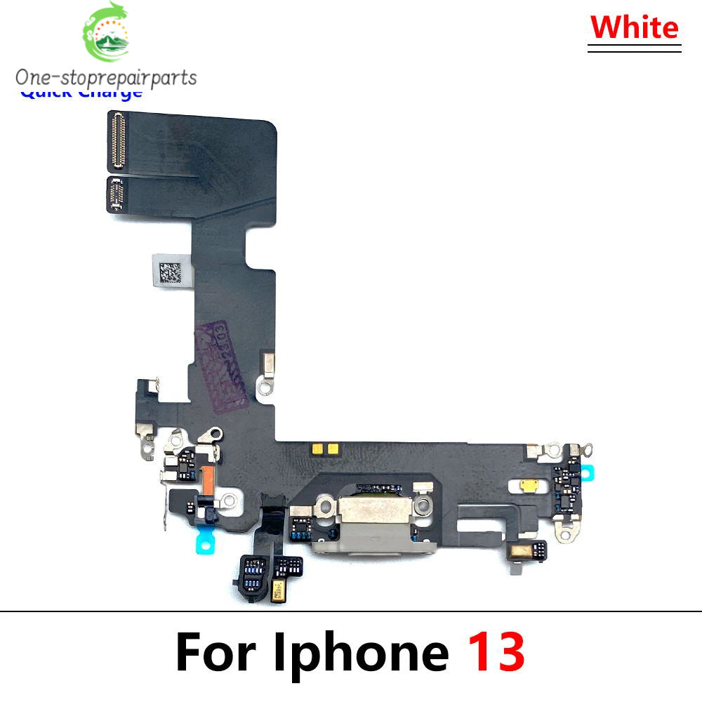 10Pcs/Lot, USB Charging Port Mic Microphone Dock Connector Board Flex Cable For iPhone 13 Pro Max Mini Repair Parts iPhone phone repair parts