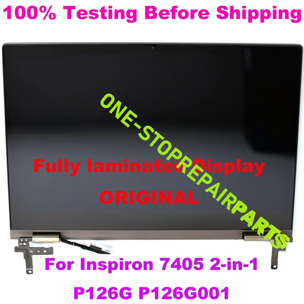 14" 1080p For Dell Inspiron 5400 5406 7405 2-in-1 P126G P126G004 Display LCD Touch Screen Replacement Assembly With Hinges Panel Dell laptop repair parts