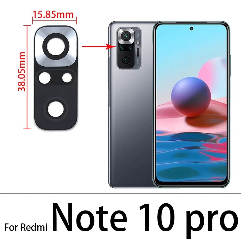 100Pcs Rear Back Camera Glass Lens For Xiaomi Redmi Note 7 8 8T 9 9s 10 10s 11 Pro 5G Camera Glass With Glue Adhesive  Xiaomi  Xiao mi phone repair parts