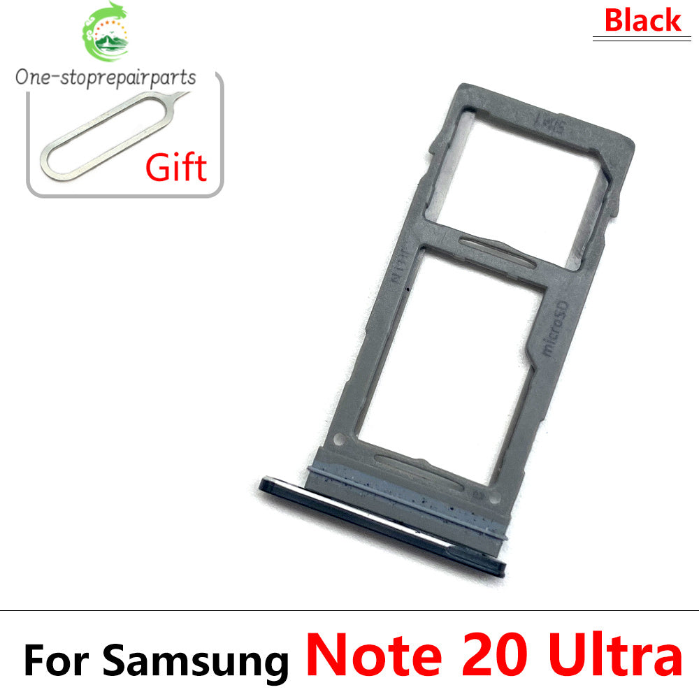 New Sim Card Tray Reader Socket Slot Holder For Samsung Note 10 Plus Lite / Note 20 Ultra Dual SIM Replacement Part Samsung phone repair parts