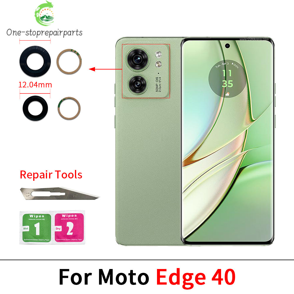 New Camera Glass Lens Back Rear Camera Glass Lens with Ahesive Sticker For Motorola Moto Edge 20 30 40 Pro Lite Neo Fusion Motorola phone repair parts