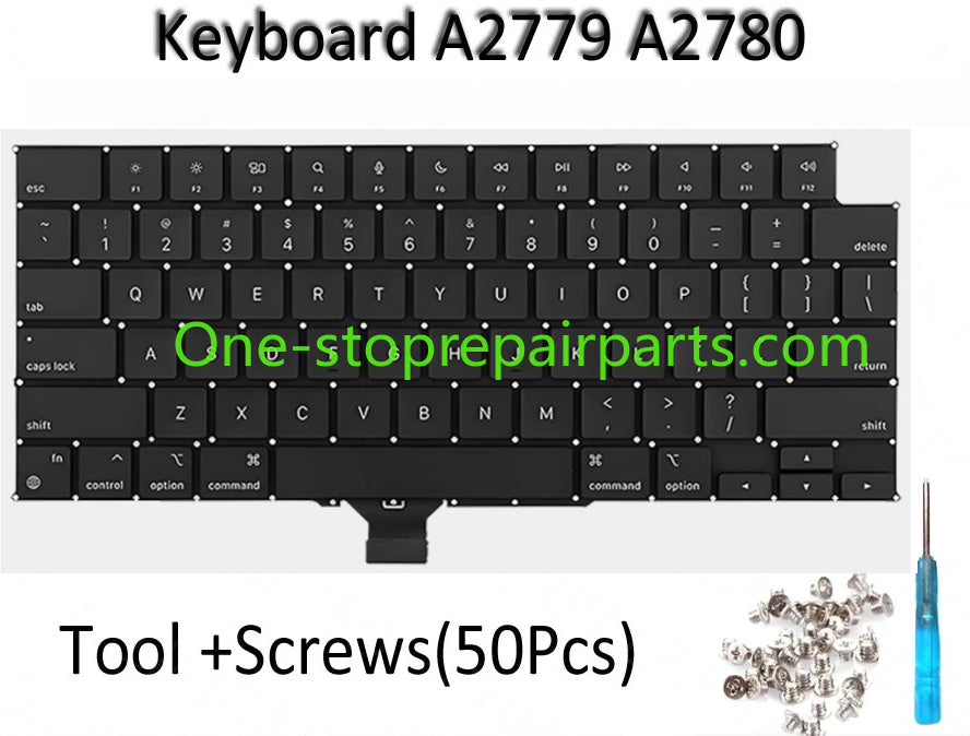 2023 Laptop A2779 A2780 Keyboard for Macbook Pro M2 Pro/Max Retina 14" 16" Keyboards and Screws Replacement EMC 8102 EMC 8103
