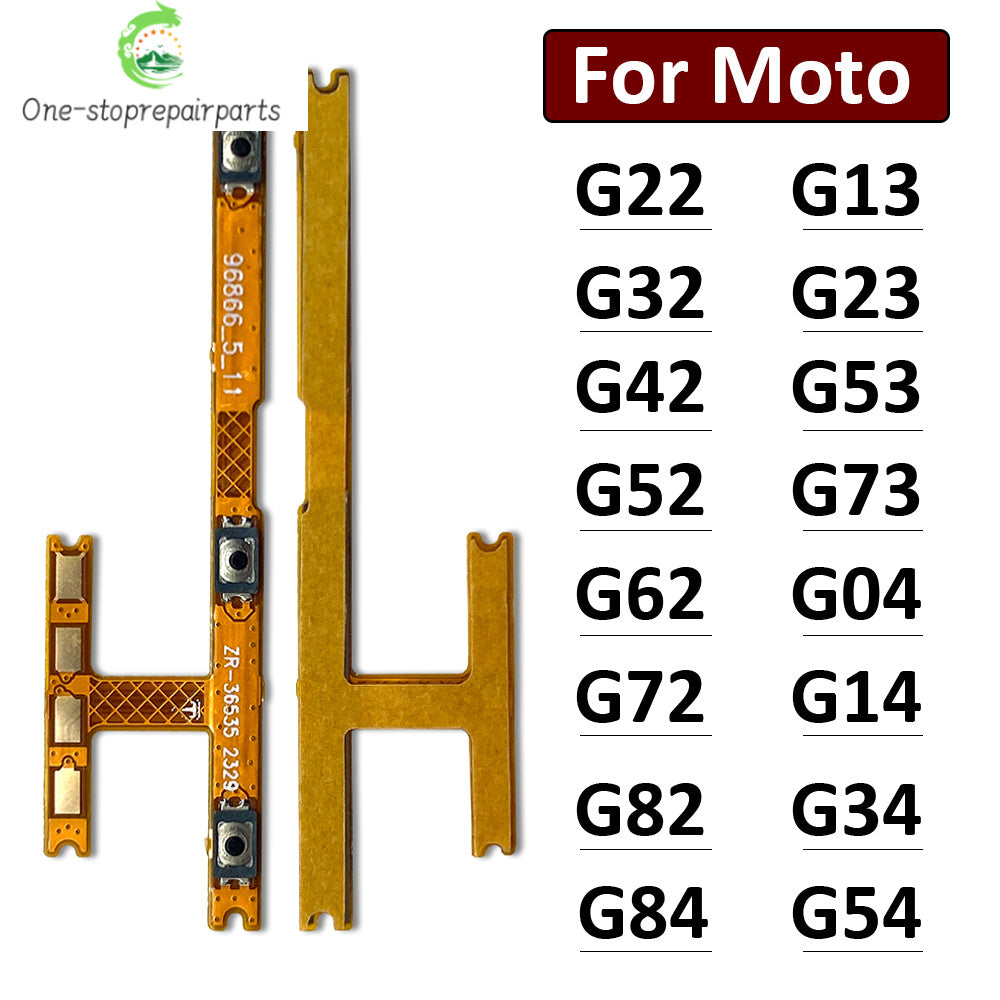 New Power On Off Volume Key Button Flex Cable For Motorola Moto G22 G32 G52 G62 G72 G82 G13 G23 G53 G73 G04 G14 G34 G54 G84 G42 Motorola phone repair parts