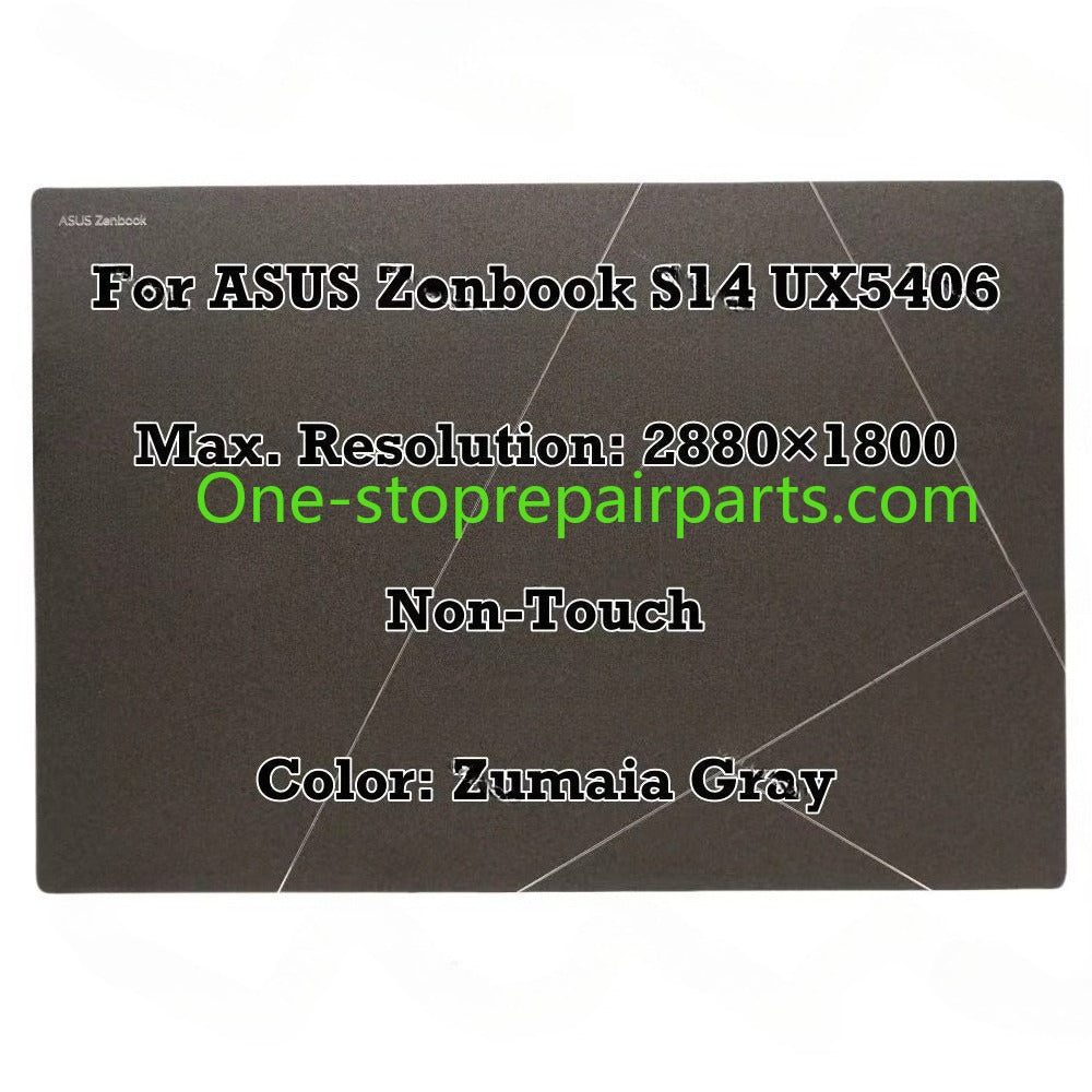 2880×1800 Lcd screen for For ASUS Zenbook S 14 UX5406SA UX5406S UX5406 S14 OLED 2.8K ATNA40CU09 3K 120Hz Screen LCD Complete Zumaia Gray Scandinavian WhiteTouch Assembly