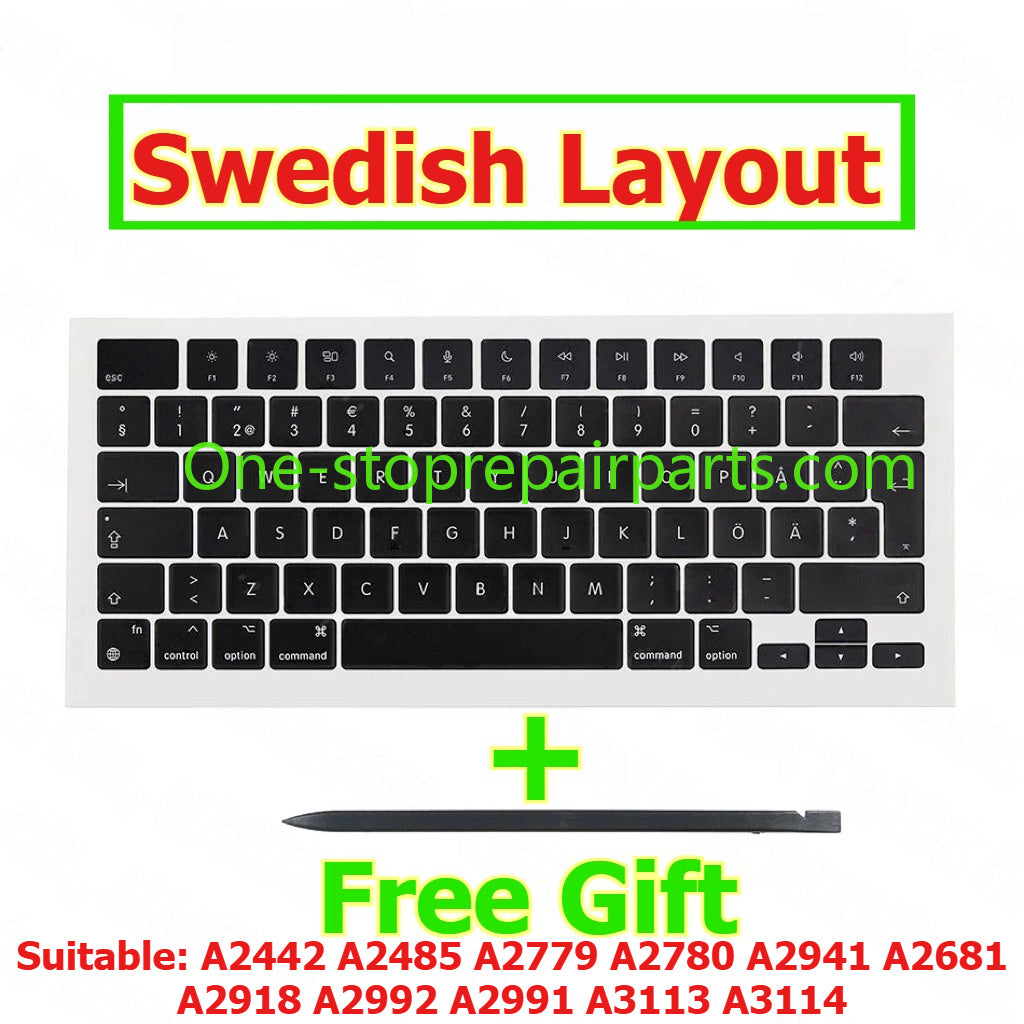 Keycap Key Cap keycaps A2442 A2485 A2779 A2780 A2941 A2681 A2918 A2992 A2991 A3113 A3114 for Macbook 14" 16 13 keyboard repair