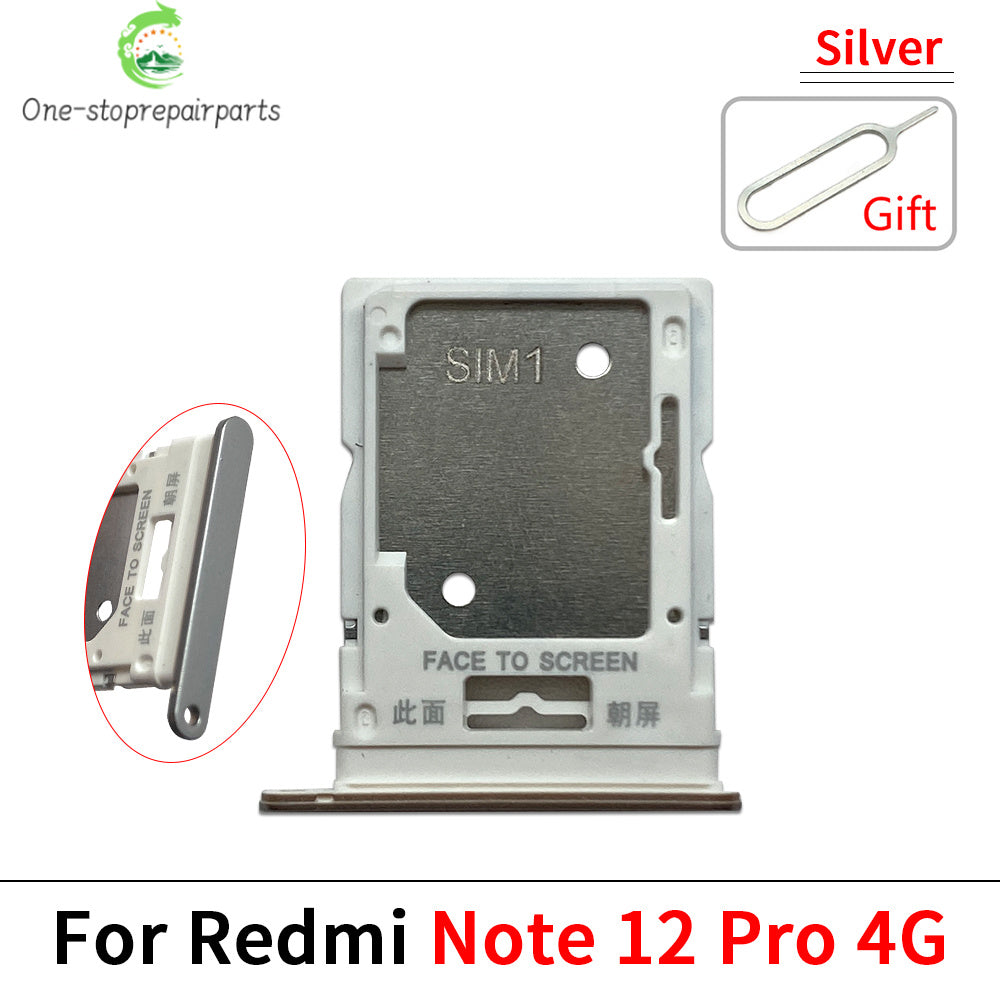 10Pcs, Micro Nano SIM Card Holder Tray Slot Holder Adapter Socket For Xiaomi Redmi Note 12 12s Pro Plus 4G 5G  Xiaomi  Xiao mi phone repair parts