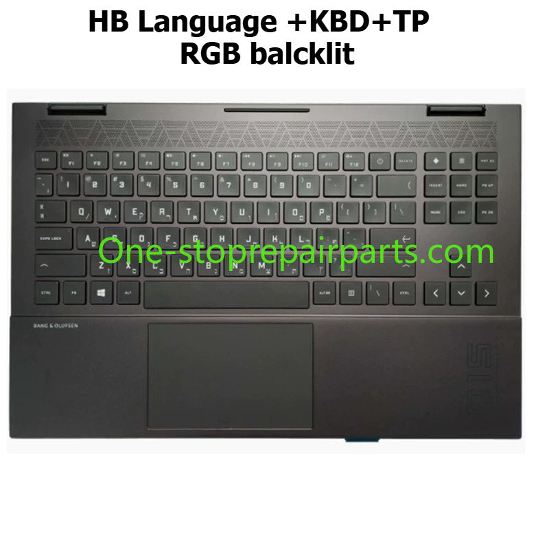 Palmrest  Keyboard For HP Omen 15-EN 15-EK 15Z-EN100 TPN-Q238 Q236 RGB US M00667-001 M00666-001 M00666-B31 RGB Backlit topcase