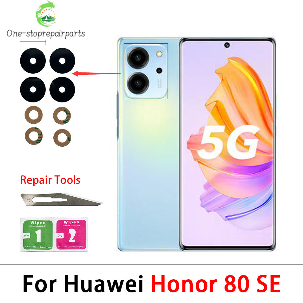 10Pcs, New For Huawei Honor 50 60 70 80 90 Pro Se Lite 4G 5G Rear Camera Lens Glass Back Camera Glass Lens with Adhesive Sticker Huawei phone repair parts