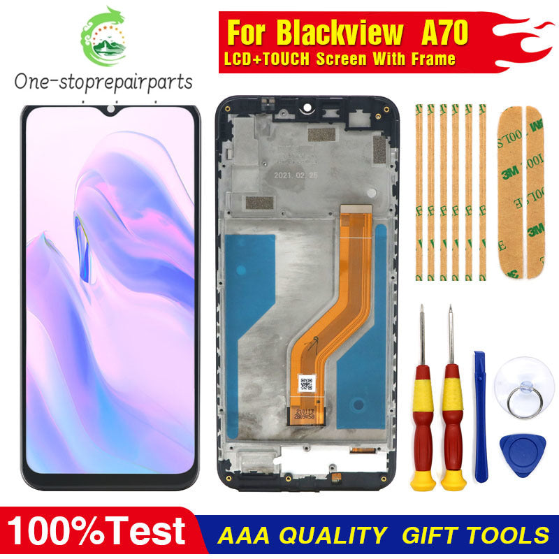 New Original For Blackview A70 Pro Android 11 LCD Display With Touch Screen Digitizer Assembly Replacement Parts + Board Blackview phone repair parts