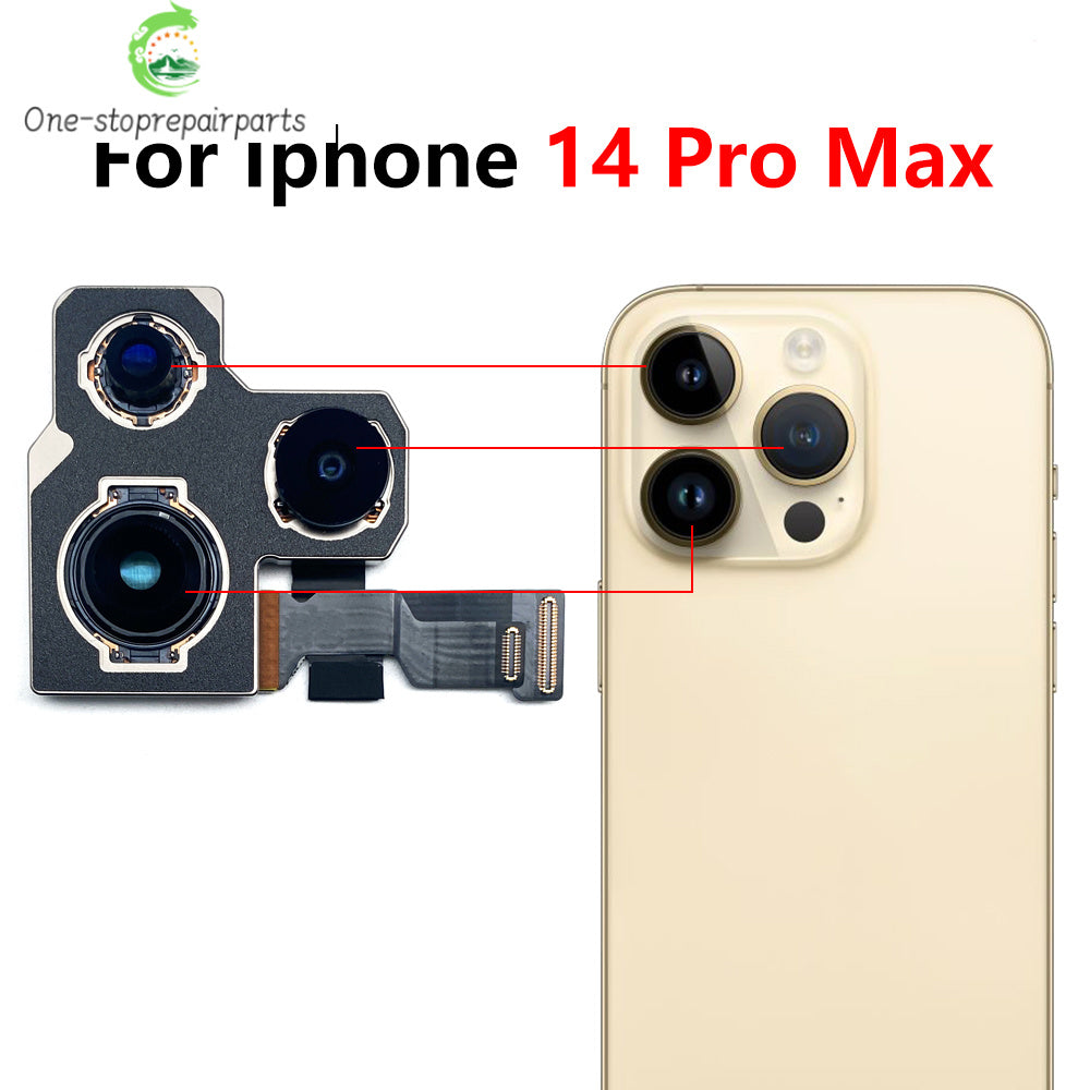 New For iPhone 11 12 13 14 15 Pro 11Pro 12Pro 13Pro 14Pro 15Pro Max Mini Plus Rear Big Back Camera Flex Cable Main Camera Module iPhone phone repair parts