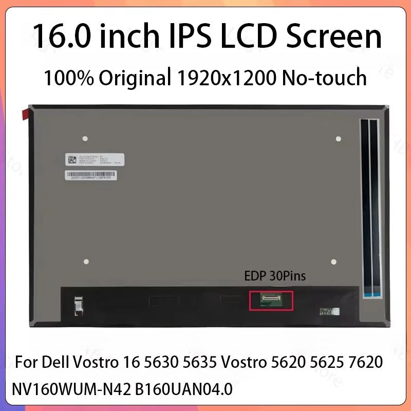 16" Laptop LCD Screen NV160WUM-N42 B160UAN04.0 For Dell Vostro 16 5630 5635 Vostro 5620 5625 7620 Display Matrix Panel Non-Touch Dell laptop repair parts