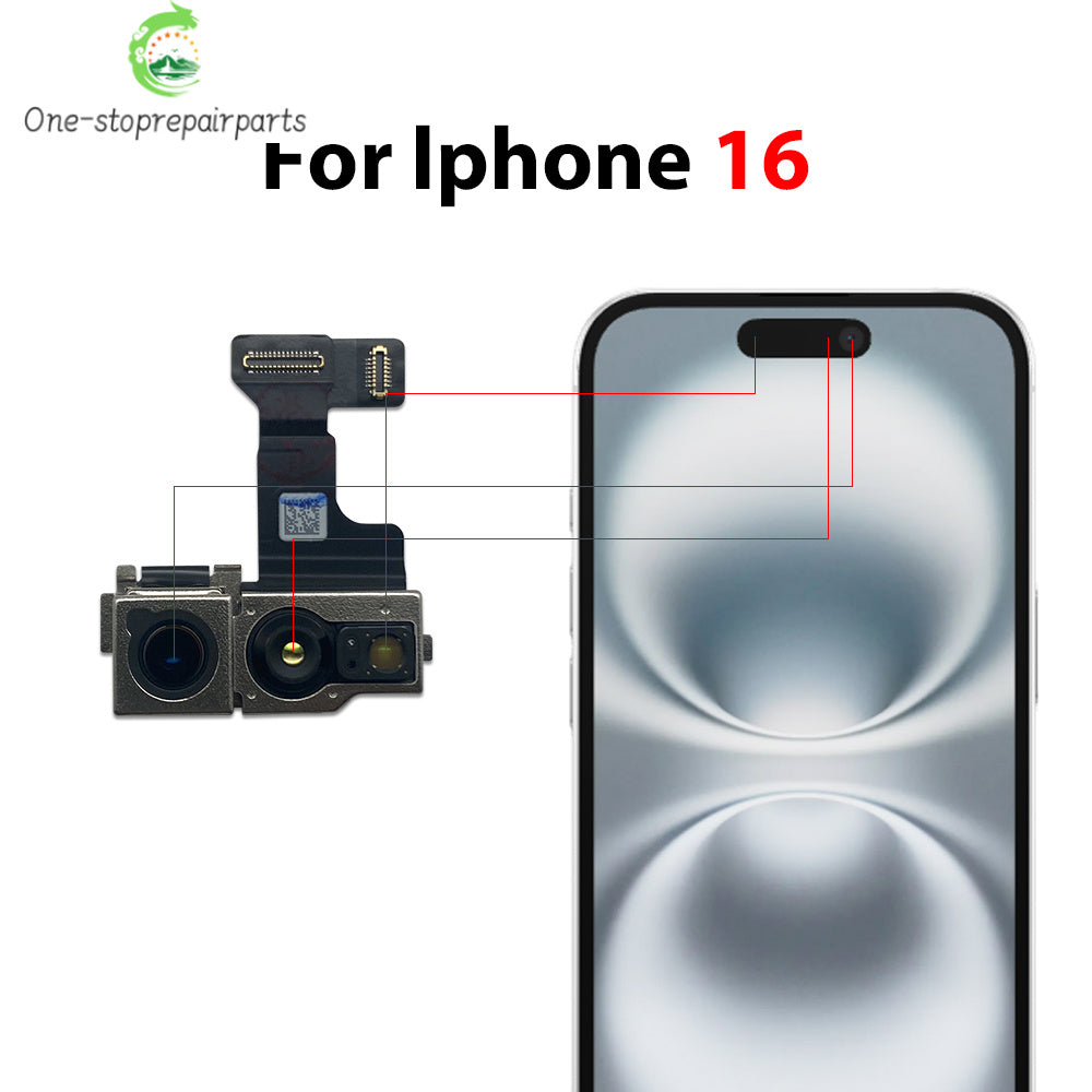New For iPhone 16 Pro Max Plus 16E Front Camera Flex With Back Rear Camera Module Flex Cable iPhone phone repair parts