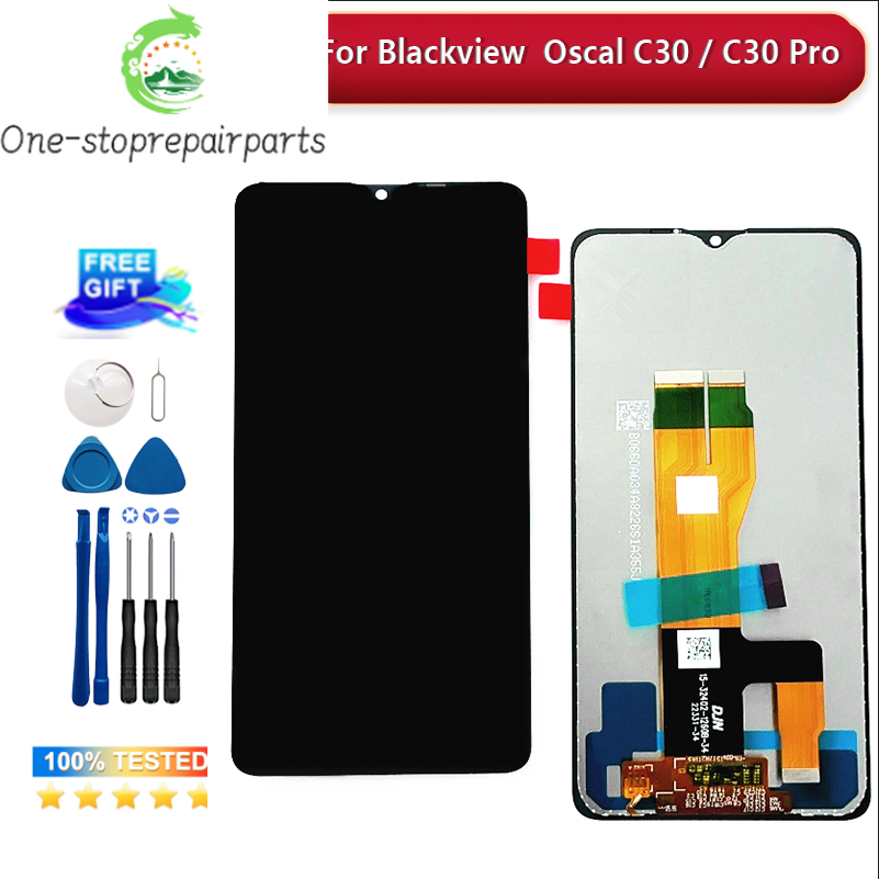 Original Tested For Blackview Oscal C30 Pro LCD Display + Touch Screen Assembly Replacement For Blackview C30  PRO LCD Sensor Blackview phone repair parts