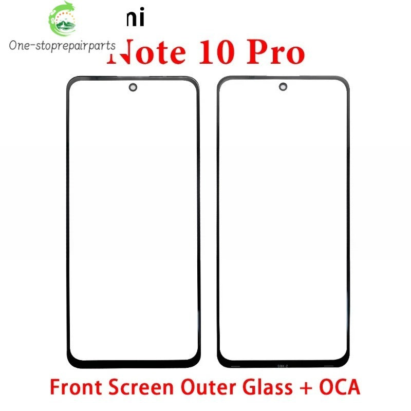 New Screen Front Outer Glass + OCA For Xiaomi Redmi Note 10 10s 11 11s 12 12s 13 Pro Plus 4G 5G Screen Touch Panel Glass Xiaomi  Xiao mi phone repair parts