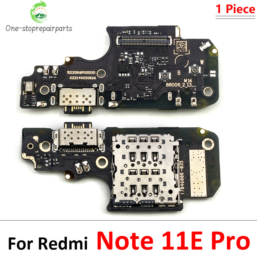 10Pcs, Dock Connector Micro USB Charger Charging Port Flex Cable Micro Board For Xiaomi Redmi Note 11 11E 12 13 Pro Plus 4G 5G  Xiaomi  Xiao mi phone repair parts
