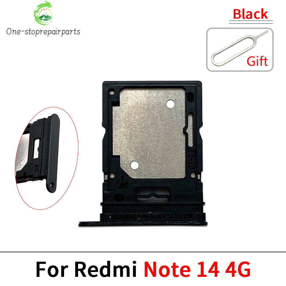 New SIM Card Slot SD Card Tray Holder Adapter For Xiaomi Redmi Note 14 Pro Plus 4G 5G  Xiaomi  Xiao mi phone repair parts