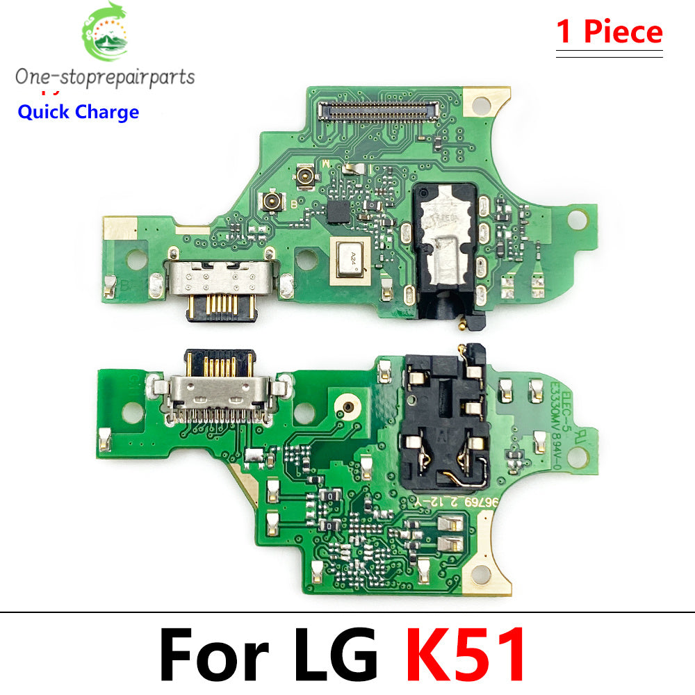 New USB Charging Port Board Flex Cable Connector For LG K8 Plus K22 K41S K42 K51 K50S K51S K52 K61 Microphone Module   LG phone repair parts