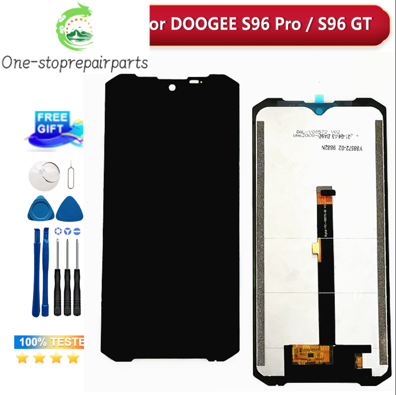 6.22 inch For Original DOOGEE S96 Pro S96 GT LCD Display With Frame+ Touch Screen Digitizer Assembly Replacement Glass Doogee phone repair parts