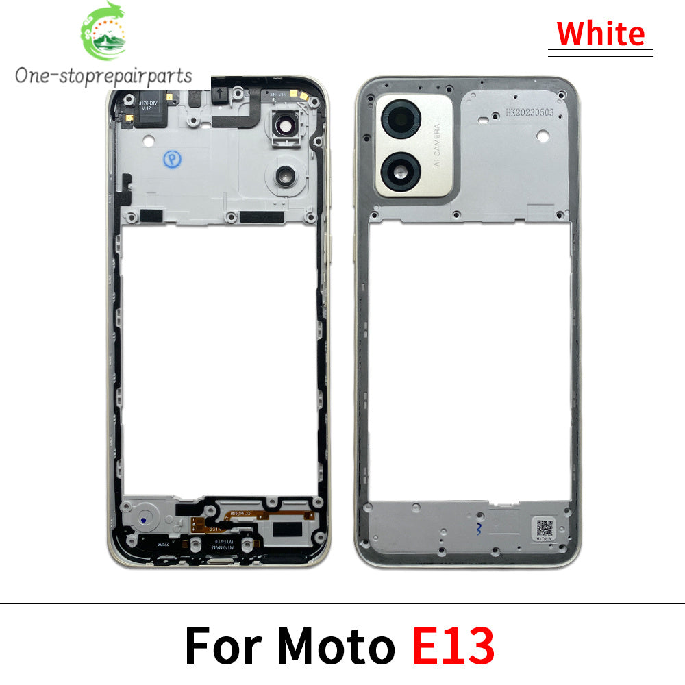 New Middle Frame Cover For Motorola For Motorola Moto E22 E32 E13 E22i Edge 20 Lite Middle Housing with Lens Frame Parts Motorola phone repair parts