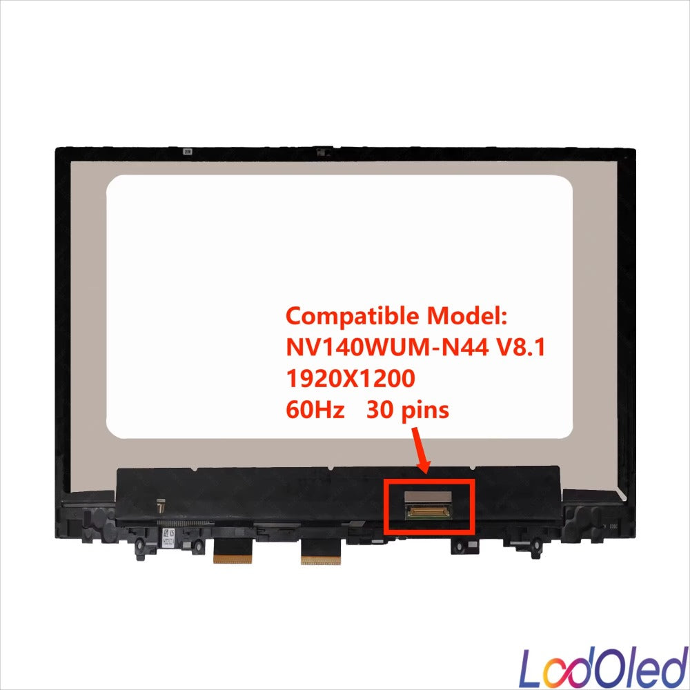 14'' LCD Screen Touch Digitizer Assembly With Frame for ASUS ChromeBook Flip CB3 CB3401FBA 1920x1200 30/Narrow 40Pins 60/120Hz ASUS laptop repair parts