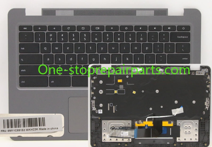 Cover case for  Lenovo 14E Chromebook Gen 2 5M11C89153 5M11C89152 5M11C89129 back housing hinge cover  Upper topcase  Palmrest Keyboard touchpad assembly