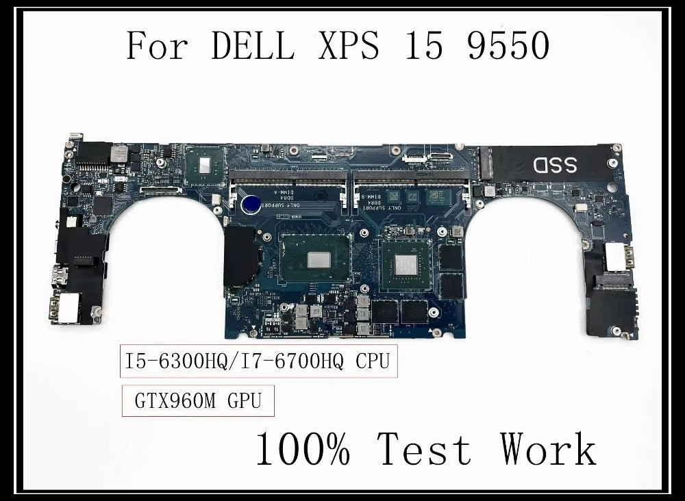 For DELL XPS 15 9550 Laptop Motherboard LA-C361P DDR4 with I5-6300HQ/I7-6700HQ CPU  GTX960M GPU  100% Test Work Dell laptop repair parts