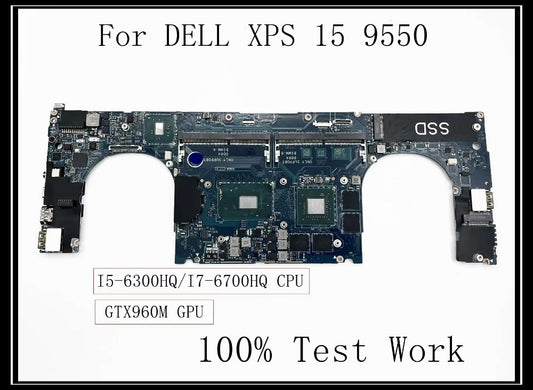 For DELL XPS 15 9550 Laptop Motherboard LA-C361P DDR4 with I5-6300HQ/I7-6700HQ CPU  GTX960M GPU  100% Test Work Dell laptop repair parts