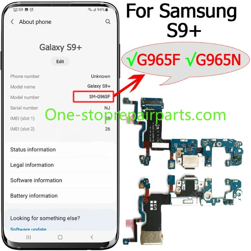 Charge Board For Samsung Galaxy S9 Plus S9+ S10 Lite 5G G960 G965 G977 G770 Charging Port Plate Usb Connector Flex Cable Samsung phone repair parts