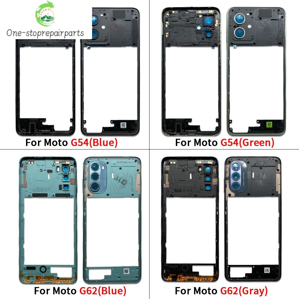 New Middle Frame Holder Housing Bezel Plate For Motorola Moto G04 G23 G34 G53 G54 G62 G72 G73 5G Replacement Repair Parts Motorola phone repair parts