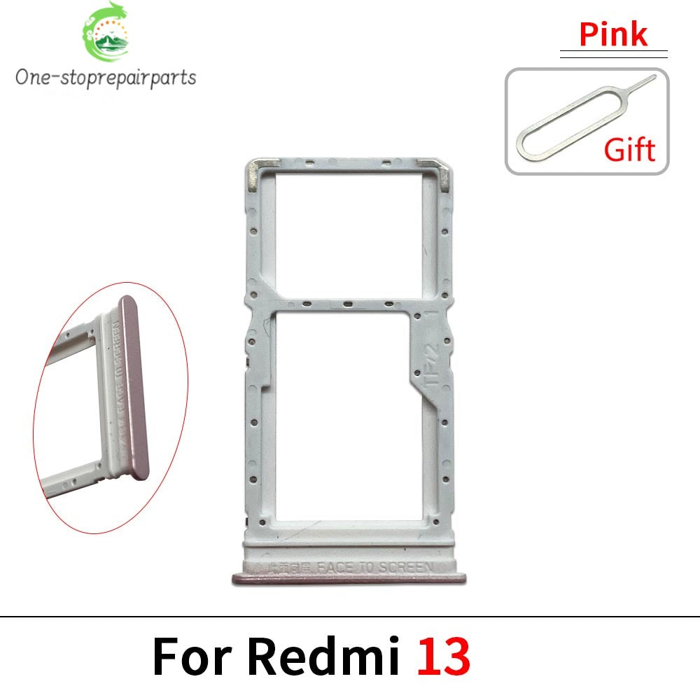 New SIM Card Slot SD Card Tray Holder Adapter For Xiaomi Redmi 12 12C 13 13C 14C Replacement Parts Xiaomi  Xiao mi phone repair parts