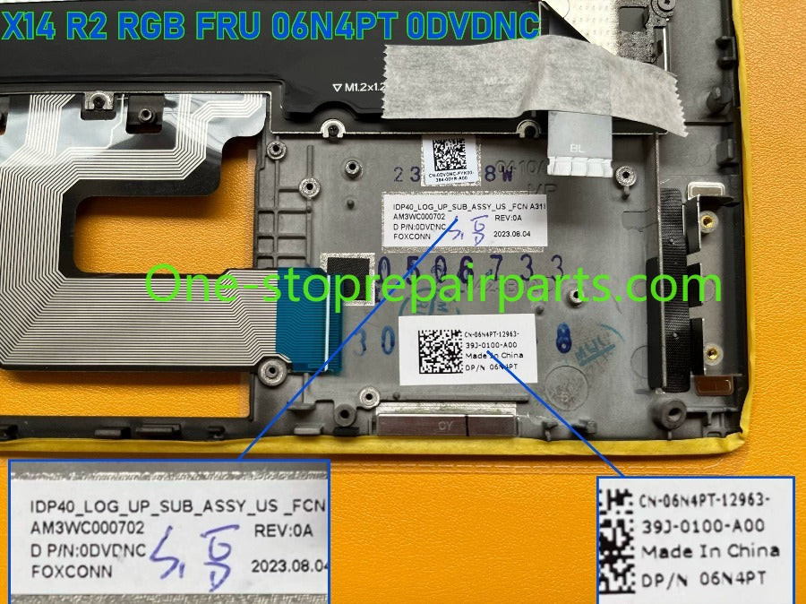 Palmrest RGB keyboard assembly for Dell Alienware X14 R1 R2 08Y37D 052P24 06N4PT 0DVDNC upper case topcase keyboard assembly Dell Laptop repair parts